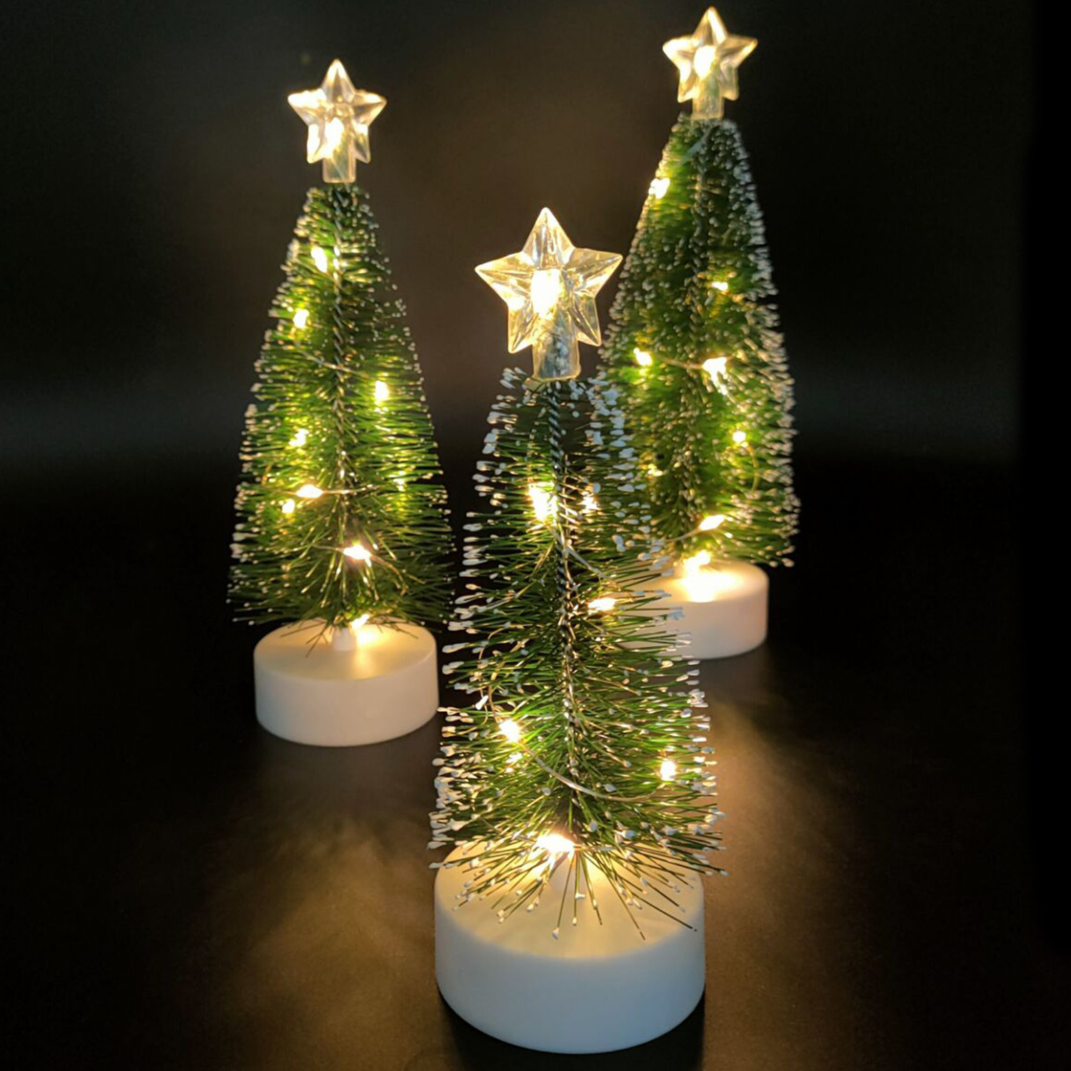亚马逊Christmas party圣诞节家居装饰气氛摆件迷你LED发光圣诞树