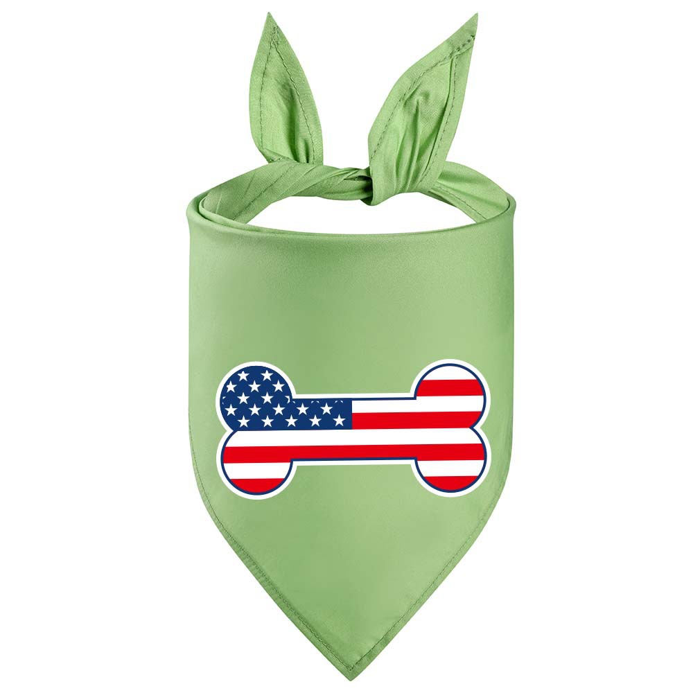 Fabricante en stock nuevo transfronterizo Día DE LA Independencia Americana mascota triángulo Toalla de algodón de una sola capa mascota bufanda perro saliva toalla