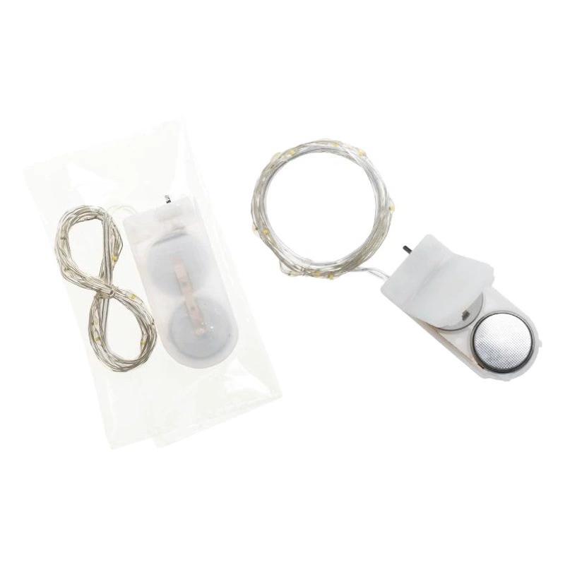 Светодиодная гирлянда Подарочная коробка Кнопка украшения торта медный провод цветные огни Рождественские кнопки батарея огни цветок световая гирлянда