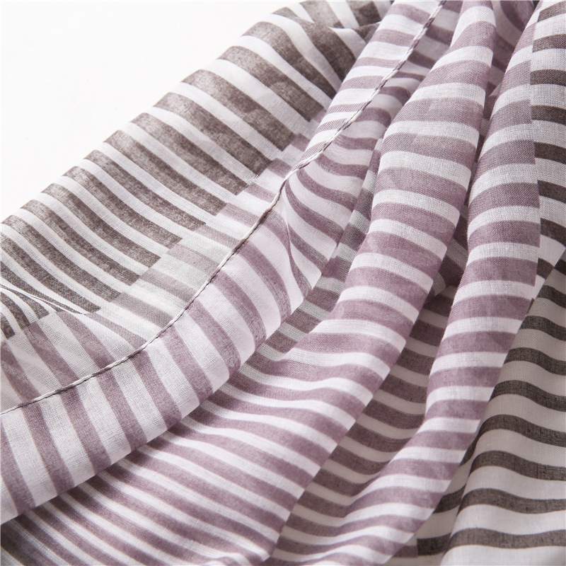 Korean Fashion Shawl New Style Striped Color Matching Scarf display picture 5