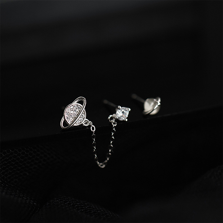 Fashion Planet Copper Gold Plated Rhinestones Earrings 1 Pair