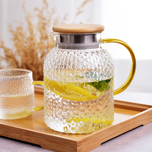 Cold kettle glass large capacity heated glass set wholesale cool white kettle household rice grain cold kettle