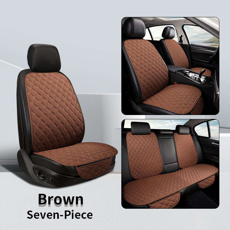 Cojín del asiento del coche cuatro estaciones universal de cinco asientos de lino de tres piezas cubierta del asiento del coche comercio exterior estilo de venta caliente