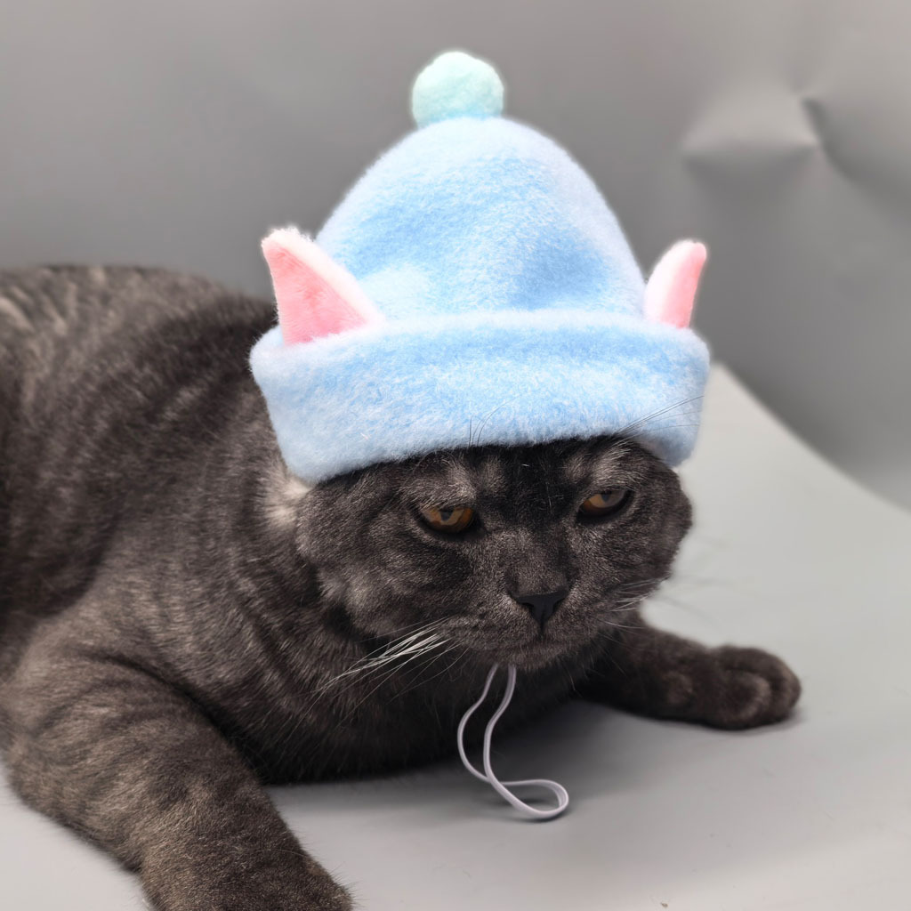 Gorro de pelagem sintética de coelho para gatos e cães_voghion.com