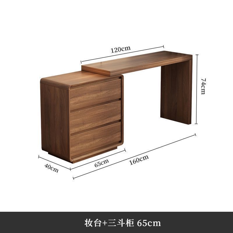 现代简约一体斗柜梳妆台卧室化妆桌床尾收纳柜化妆台转角办公桌|undefined