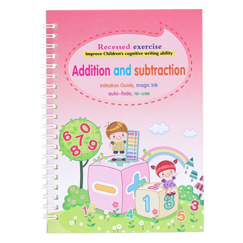 Todo inglés transfronterizo Comercio exterior niños groove copybook Ventas de Fábrica Estudiante Inglés preescolar pluma dura práctica mágica copyboard