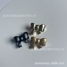 淘普辅料合金蝴蝶结扣小香风纽扣毛衣开衫扣蝴蝶合金有脚扣