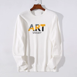 外贸男装--时尚休闲印花男士圆领长袖卫衣秋季直筒套头打底衫上衣