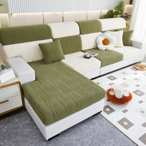Seasonal Universal Sofa Cover, Cover Cushion Sofa Cover Universal Full Package Floral Velvet Elastic Cover Anti-Cat Scratch Seat Cushion Cover Anti-Slip