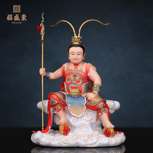 Nezha's Third Prince Statue for Home Worship, Zhongtan Marshal, Three Altars, Sea Assembly God Wholesale, Taiyi Real Disciple Buddha Statue