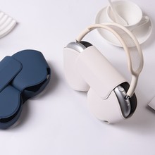 跨境适用苹果airpods max头戴式休眠收纳包pu皮防摔软壳保护套