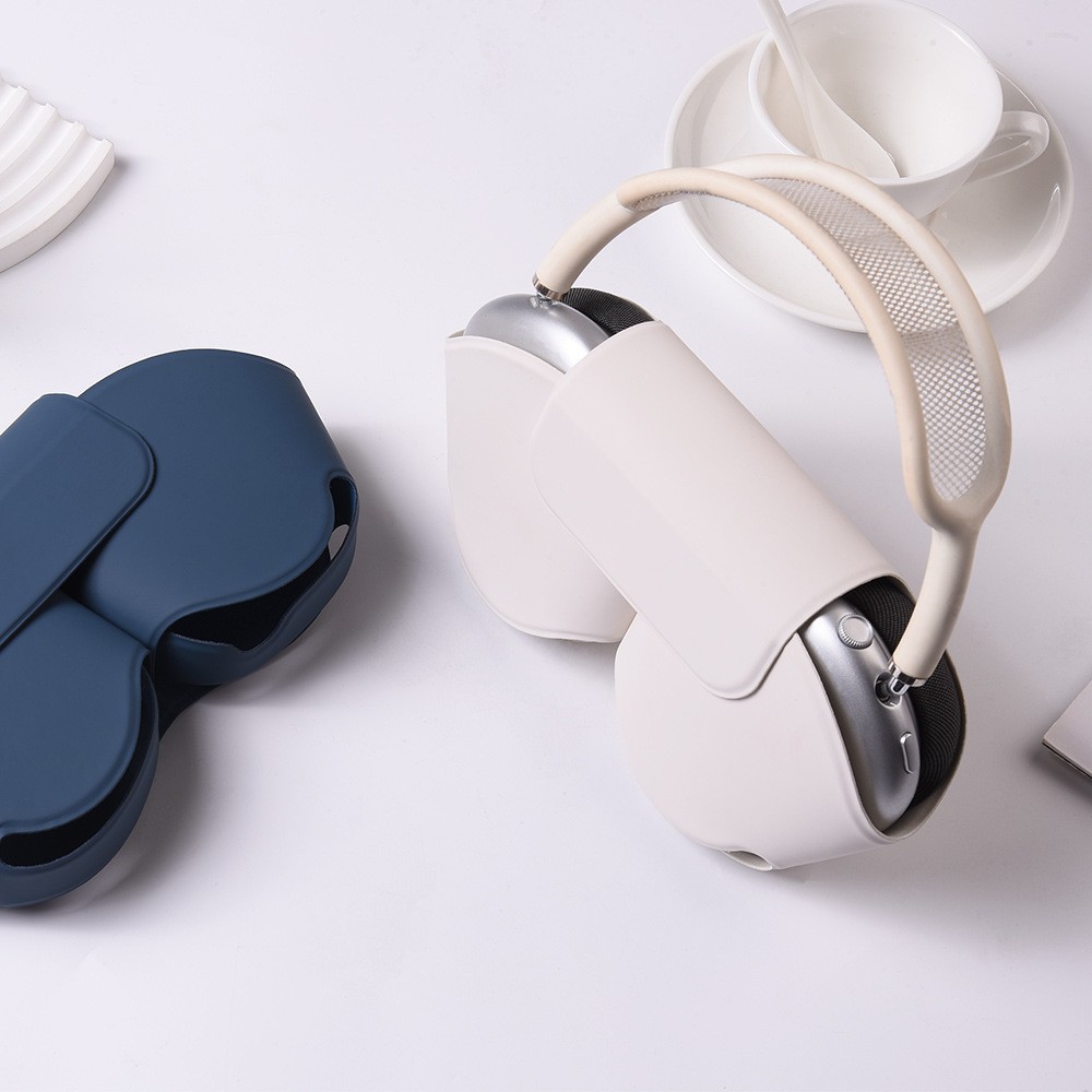 跨境适用苹果airpods max头戴式休眠收纳包pu皮防摔软壳保护套