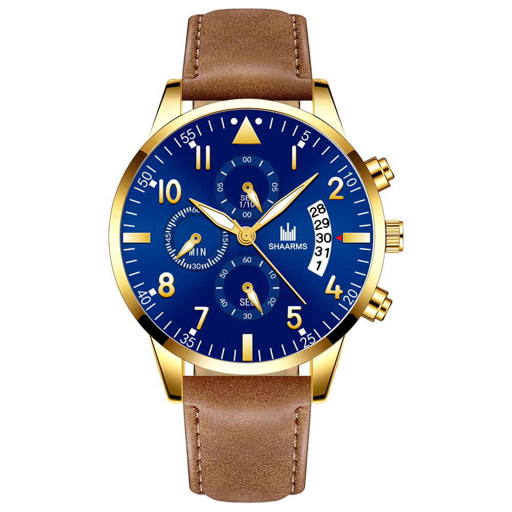 Business Solid Color Buckle Quartz Men's Watches display picture 2
