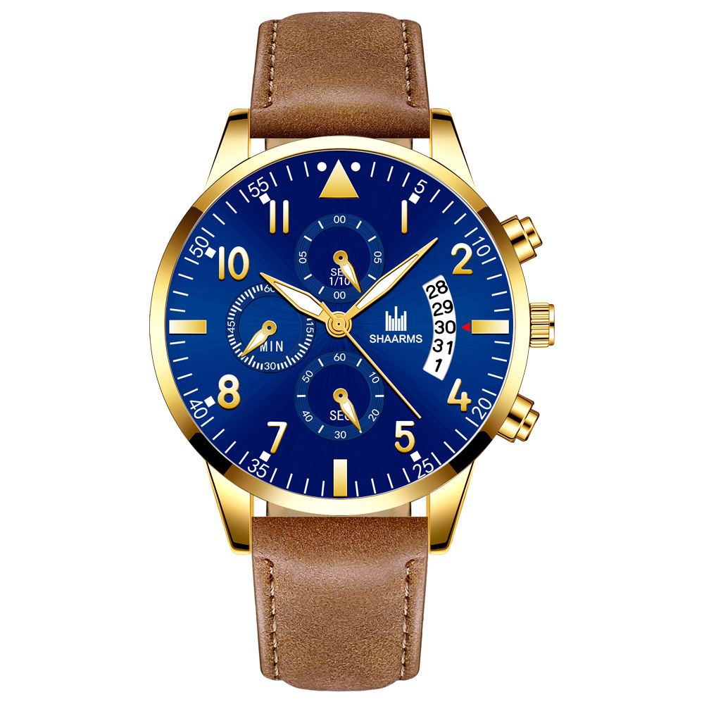 Pointer Display Type Buckle Buckle Style Round Dial Shape Casual, Holiday, Business, Daily Occasion Business Eye Solid Color Buckle Imitation Leather Belt Strap Quartz Watch
