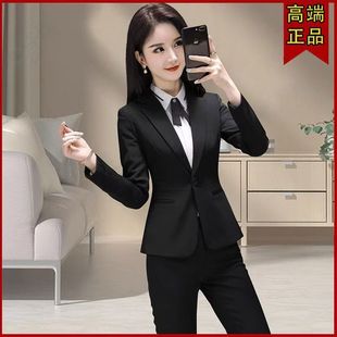 Professional Suit for Women in Spring and Autumn Temperament Suit for Hotel and Bank Work Clothes for Women