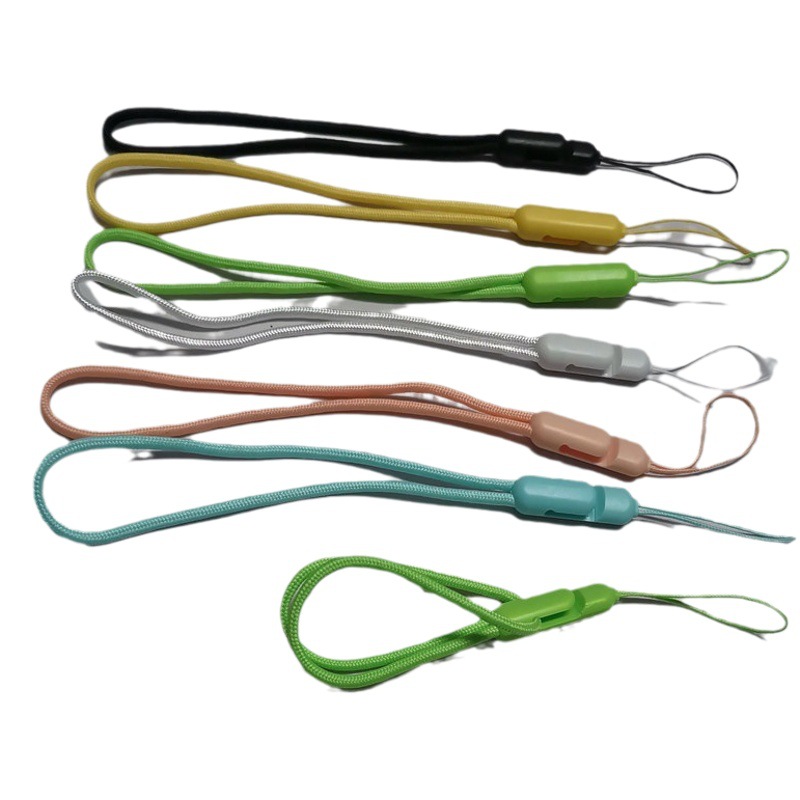 New Round Mobile Phone Lanyard Apple Mobile Phone Bluetooth Set Wrist Rope Key Pendant Factory Direct Sales in Stock