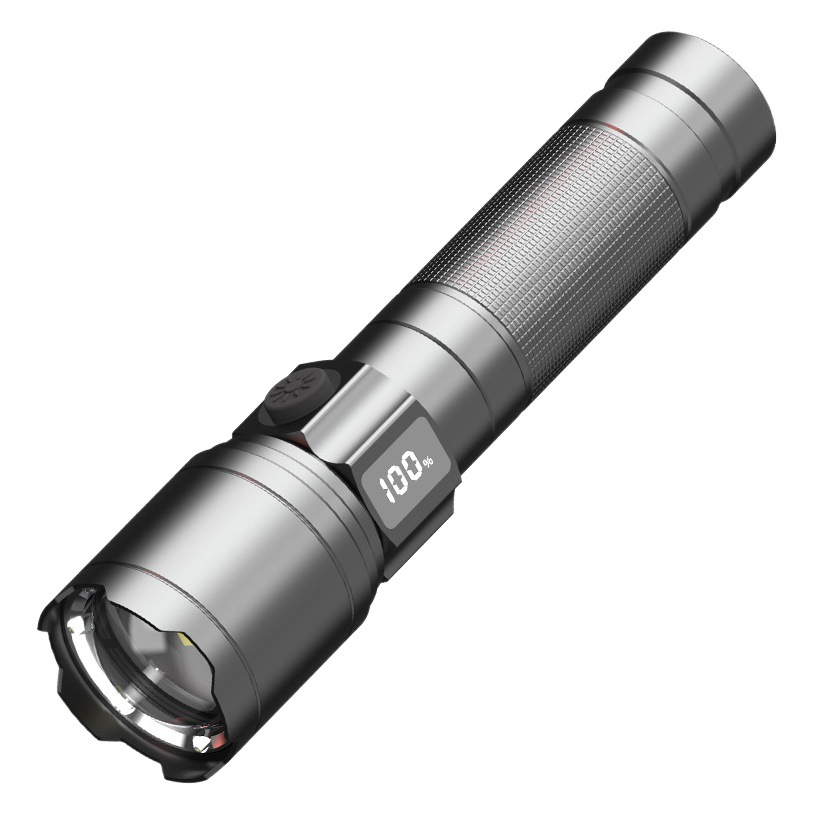 Linterna fuerte luz carga súper brillante hogar al aire libre pequeño portátil mini zoom tiro largo montañismo lámpara de iluminación