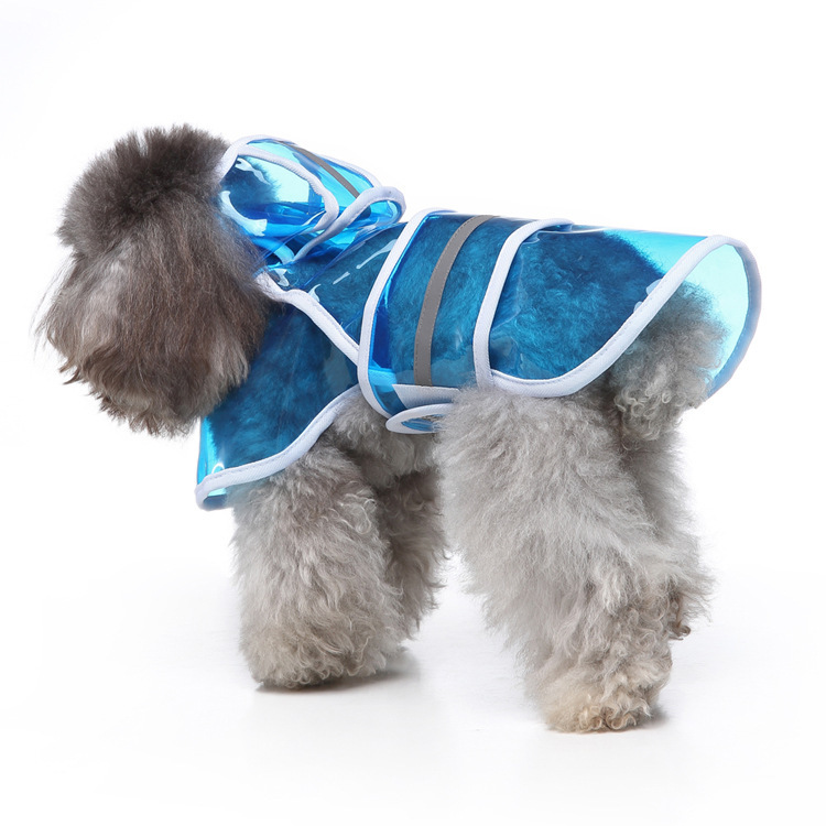 Waterdichte regenjas voor honden met reflecterende strepen, verkrijgbaar in de maten Small, Medium en Large. Hondenkleding en -schoenen._voghion.com