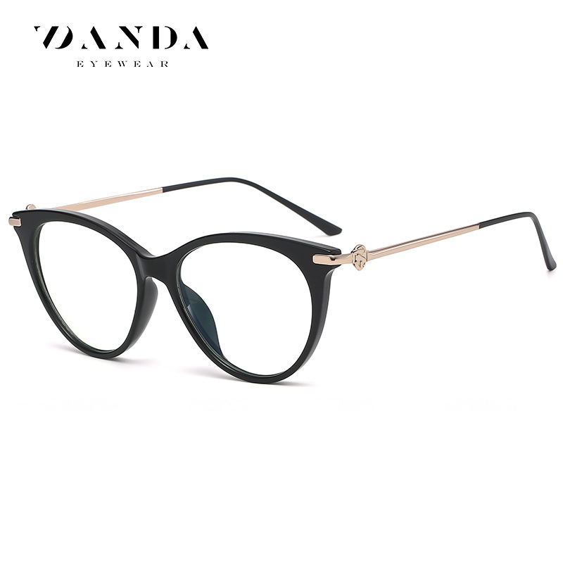 El comercio exterior transfronterizo ojo de gato gafas lisas gafas de luz anti-azul de las mujeres TR2335 ultra ligero gafas de moda marco puede ser equipado con miopía