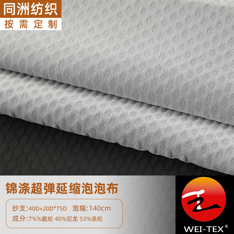 77雪服（延缩泡泡布）锦涤超弹 ePTFE膜面料 户外滑雪服保暖布料