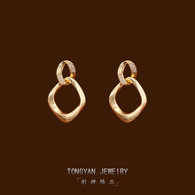 无耳洞气质耳饰女金色耳环2023新款爆款小众设计感轻著高级感耳坠