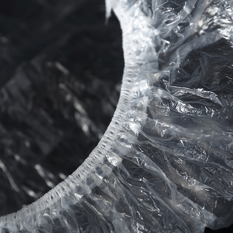 Qingyimei disposable shower cap strip thickened hat hotel transparent plastic waterproof enlarged beauty hair hat