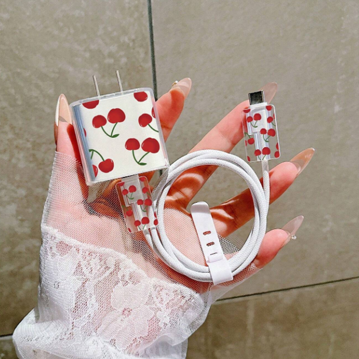 Apple 13 Funda protectora de datos Funda protectora de cargador de 20w Funda protectora de cable de datos Juego de cuatro piezas