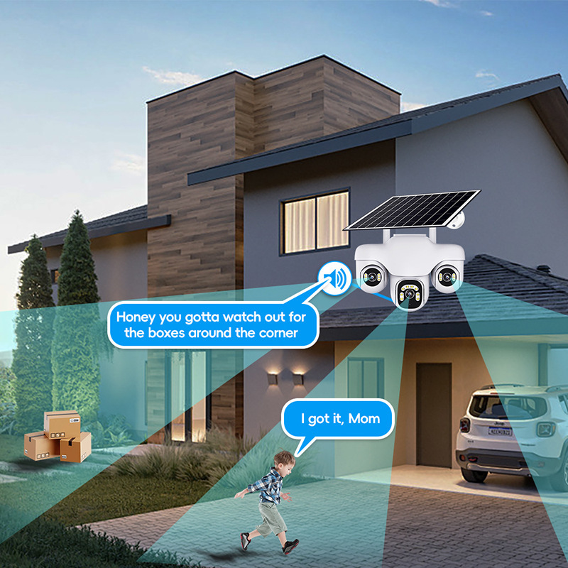 Cámara de Vigilancia IP Solar con Batería V380pro AOV 4G de ABS Rotación 355° para Interior y Exterior image 4