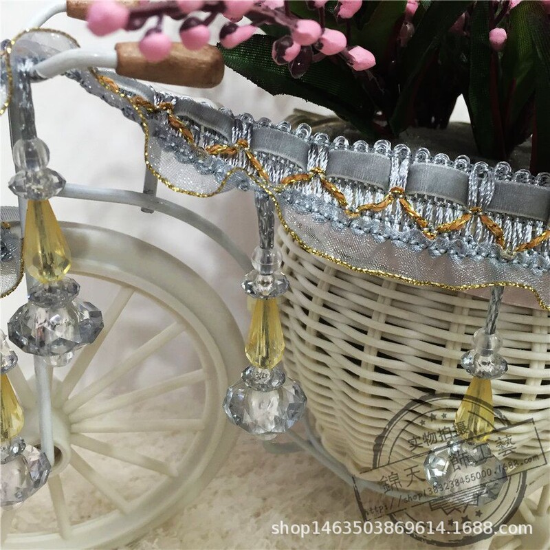 Curtain Lace Curtain Accessories Decorative Lace Crystal Beads Lace New Beads Curtain Accessories