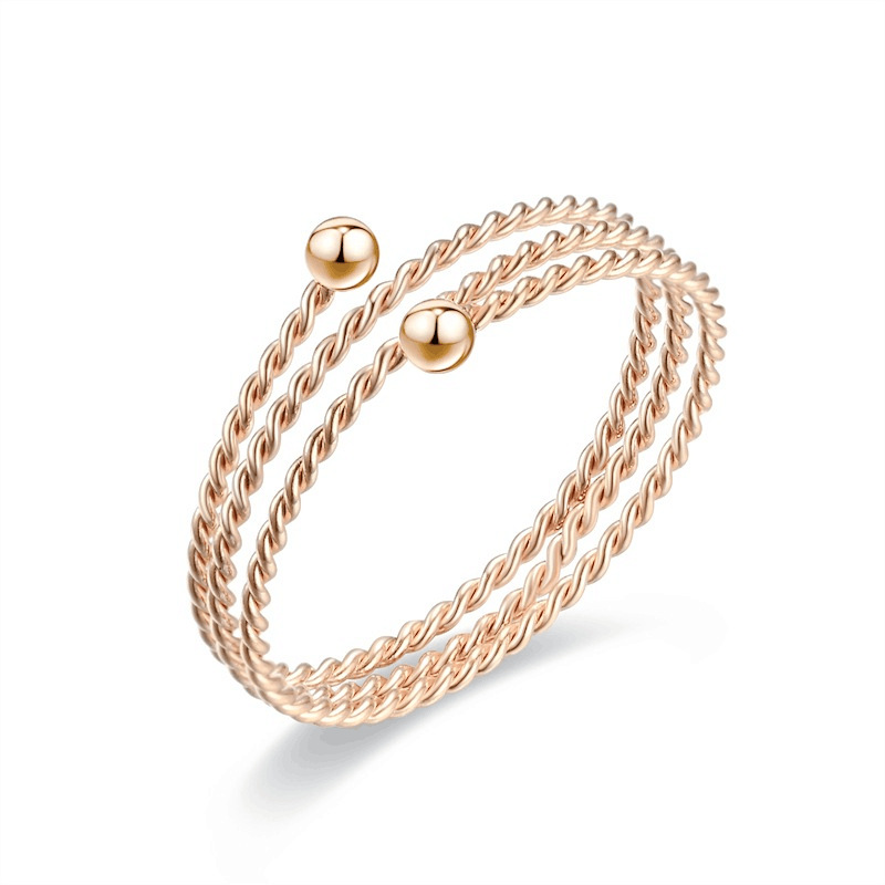6g Weight PVD Coated Gold Plating Process Real Gold Plated 201 Stainless Steel PVD Coated Rhinestones Solid Color Waterproof Non Tarnish Simple Style Rings For Women'S