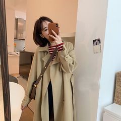 风衣外套女年春秋季新款中长款小个子韩版洋气流行大衣英伦风