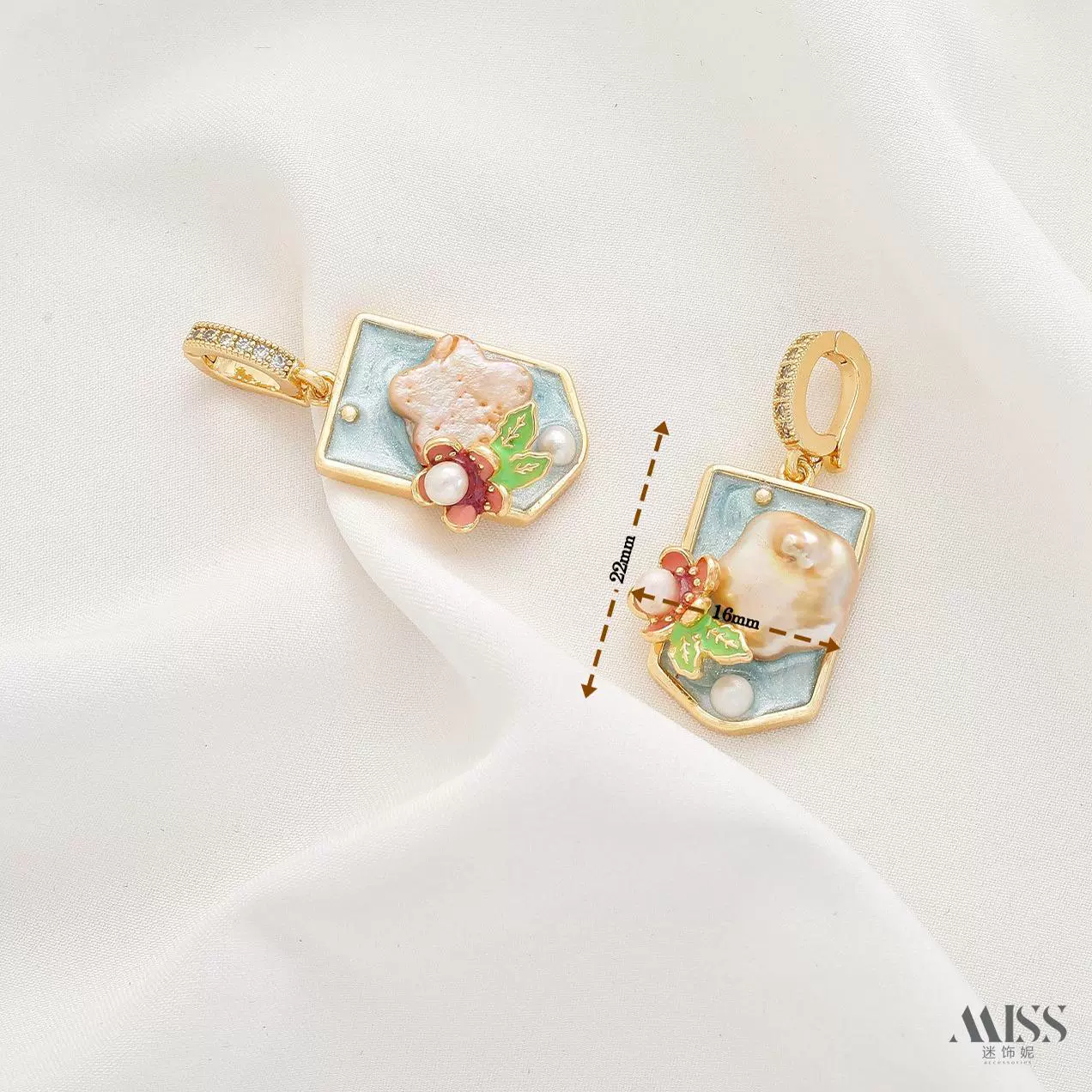 Мод pendant из органического жемчуга, свитер, аксессуар, ручная роспись, цветочная, китайский стиль, стиль высокого качества