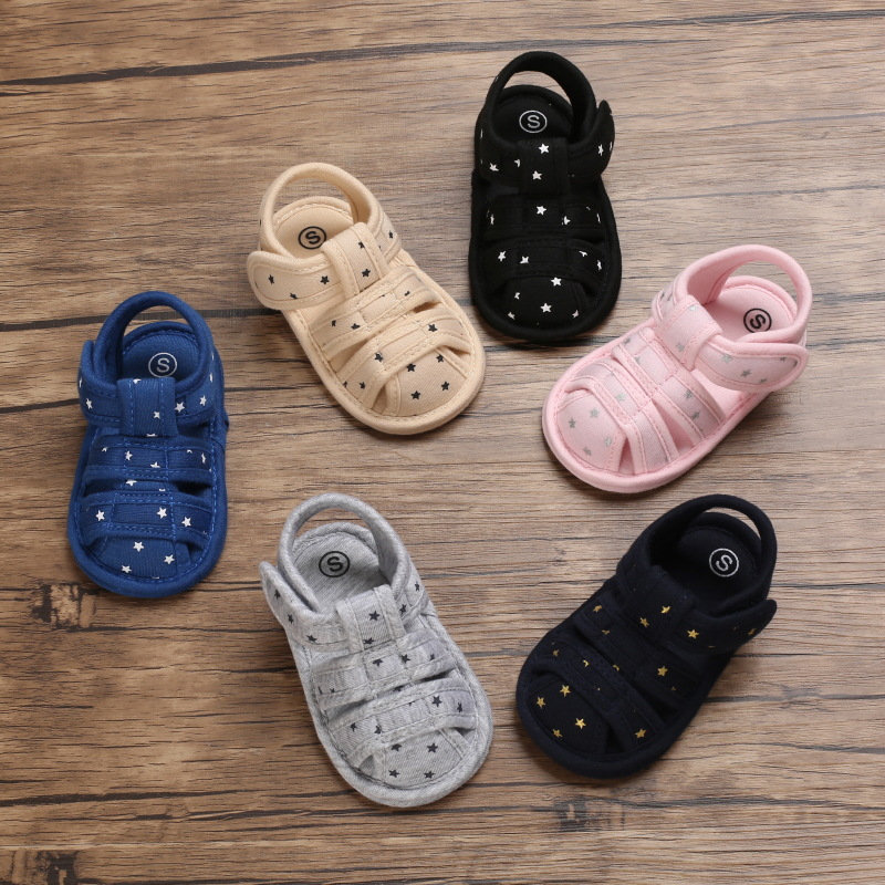 Summer 0-1 Year Old Male and Female Baby Soft-Soled Sandals Baby Shoes 0-6-12 Months Toddler Shoes