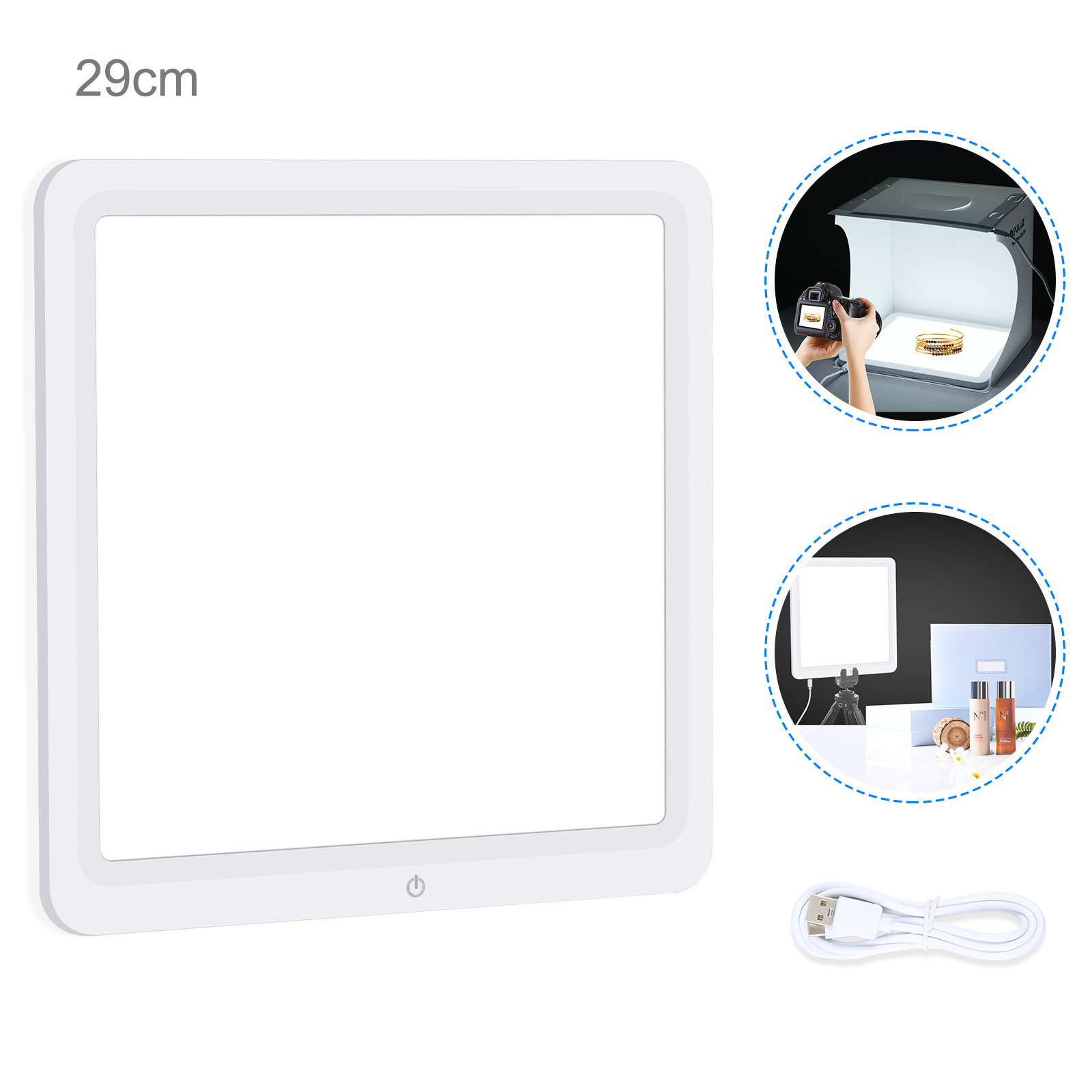 PULUZ Fat Cow fotografía de comercio electrónico 20cm sin recorte fotografía luz táctil sin sombra luz de fondo LED luz de la fotografía