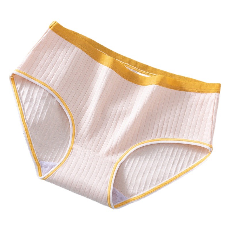 Japonés simple Niñas Ropa interior primavera y verano delgada cintura media cadera algodón transpirable antibacteriano entrepierna ropa interior de mujer en stock