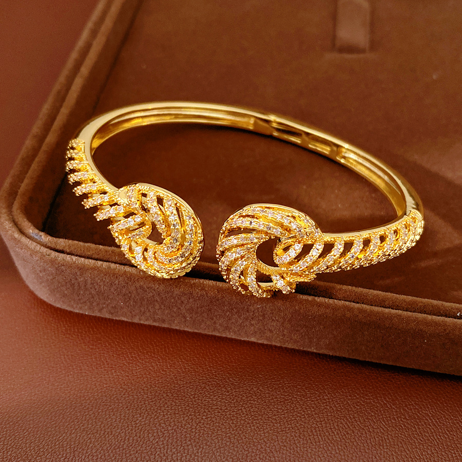 18k oro real electrolito de piedra de silicio distorsionado patrón de apertura pulsera de personalidad pulsera de lujo ligera nicho joyas de alta calidad