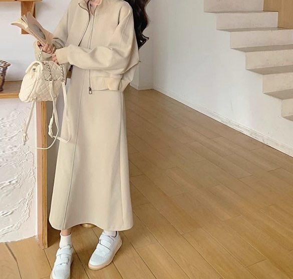 洋气显瘦套装女背心裙子大码穿搭2025年遮肚两件套胖春秋季减龄|undefined