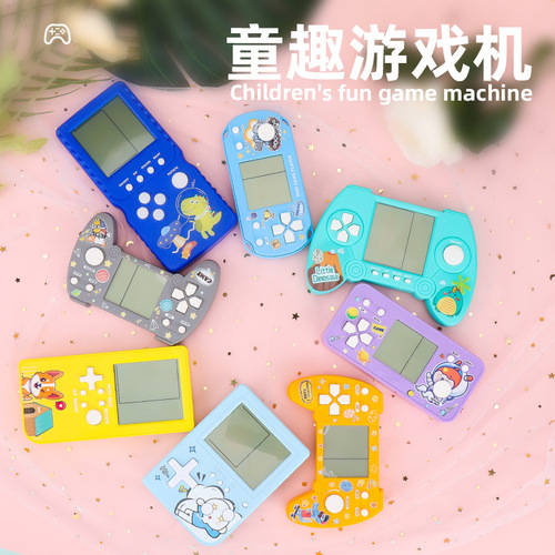 New Style Mini Game Console Retro Handheld Controller Classic Educational Game for Primary and Middle School Students, Tetris Brain Teaser Toy