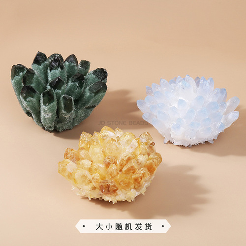 Jingdian Jewelry Crystal Cluster Raw Stone Ornaments Ore Specimens Office Decoration Degaussing Crafts Ornamental Stone Wholesale