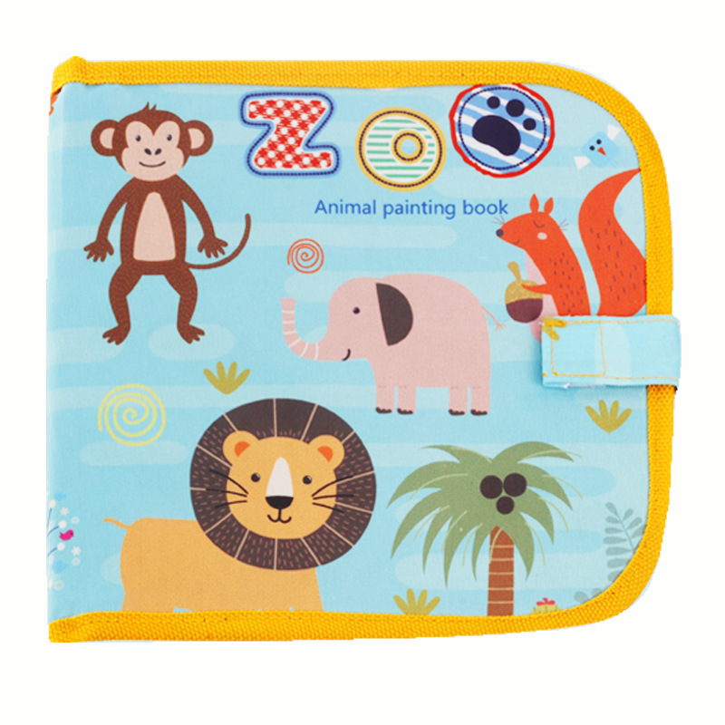 Pizarra de niños DIY libre colorear pintura libro inteligencia ciencia y educación borrable álbum dibujos animados animal graffiti tablero dibujo