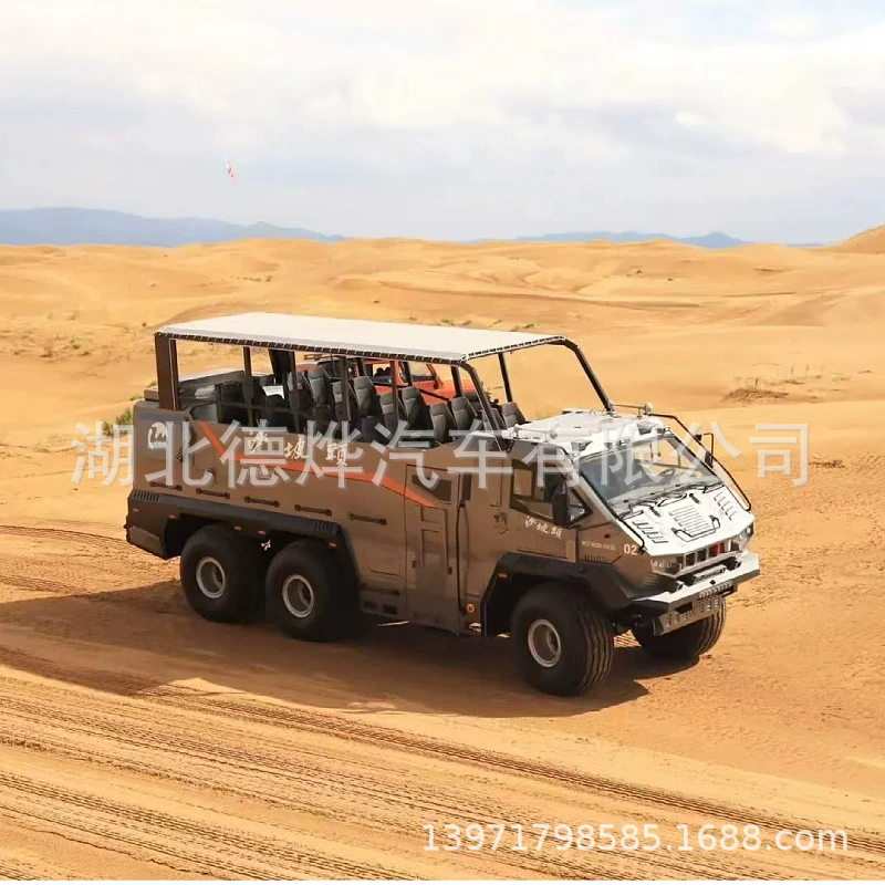 Экспорт шестиколесного внедорожного пустынного транспортного средства Dongfeng с двигателем Cummins мощностью 375 л.с. для экскурсий по природным достопримечательностям