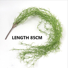 空气草老人须藤蔓绿植墙面灯餐厅装饰悬挂垂吊篮婚庆假花壁挂