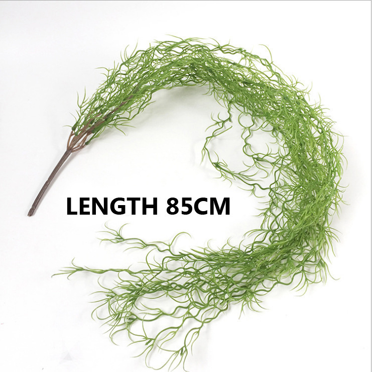 Air Grass Old Man's Beard Vine Green Plant Wall Lamp Restaurant Decoration Hanging Hanging Basket Wedding Fake Flower Wall Hanging Air Grass Old Man's Beard Vine Green Plant Wall Lamp Restaurant Decoration Hanging Hanging Basket Wedding Fake Flower Wall Hanging
