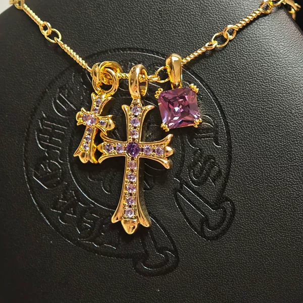MZ3086 18k real gold electroplated purple