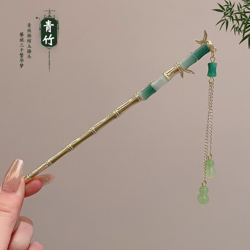古风新中式发簪女高级感花朵木簪日常通勤国风盘发器簪子汉服头饰|undefined