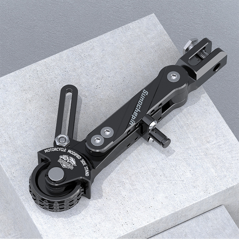 Electric vehicle adjustable single support calf side bracket electric motorcycle side support scooter battery car tripod universal