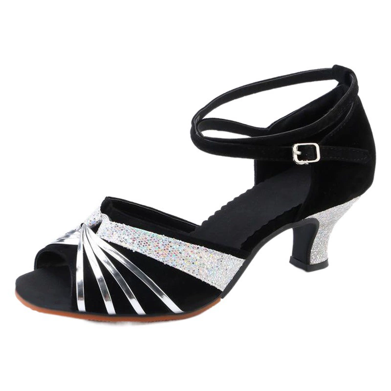 Kangming фабрика оптом Квадратные танцевальные туфли с мягкой подошвой для взрослых La Ding танцевальная обувь женская танцевальная обувь туфли для мам на низком каблуке