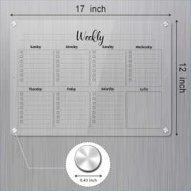 磁性亚克力干擦写字板 磁吸透明悬挂日历板 亚克力留言板记事板