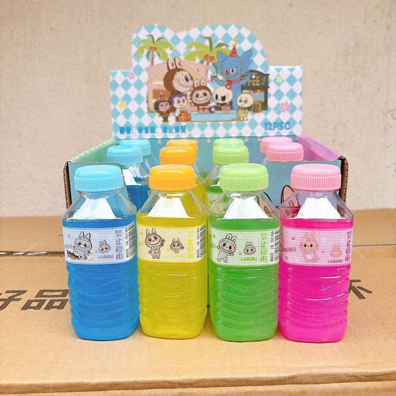 Botellas de agua transparentes falsas botellas de agua mineral falsas botellas de barro espumoso juguetes de descompresión de color goma espumosa de alta permeabilidad