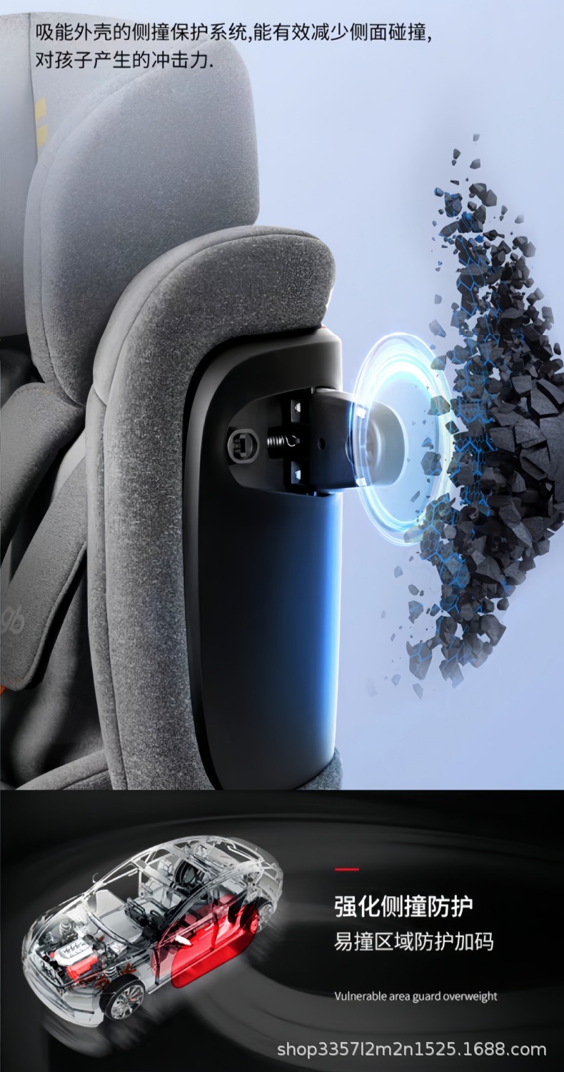 Gb Goodbaby Car Child Safety Seat for Babies Aged 9 Months to 12 Years [Packaging Box Has Defects]